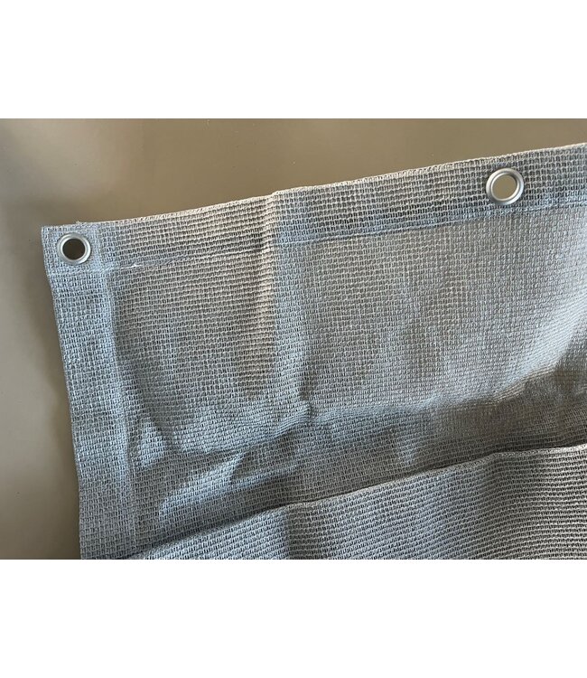 Winddoek met rechte zijden rechthoek grijs R1001
