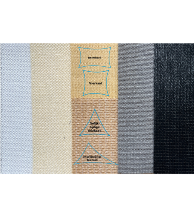 Doeksamples schaduwdoek standaard waterdoorlatend