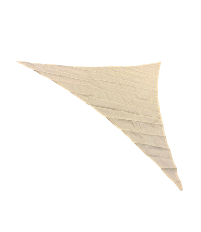 Doek met gecurvde zijden ongelijkzijdige driehoek 520x525x520 kleur ivoor. S23