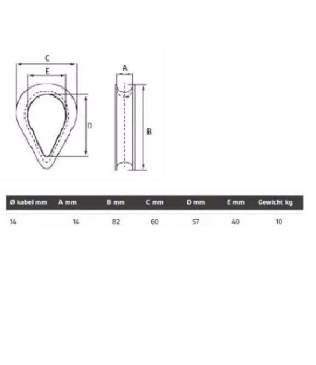 Puntkous voor kokos schaduwdoek