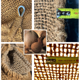 Details kokos schaduwdoek ZONZ