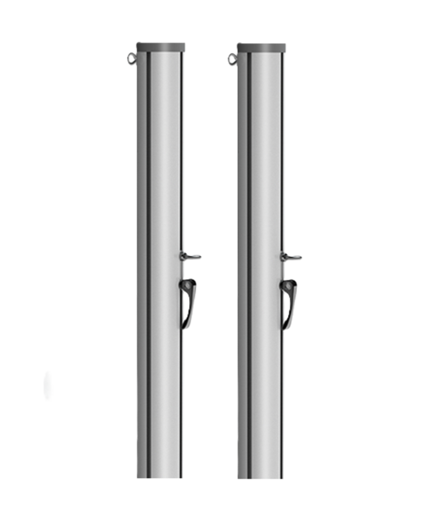 Palen FlexZ zilver 370cm