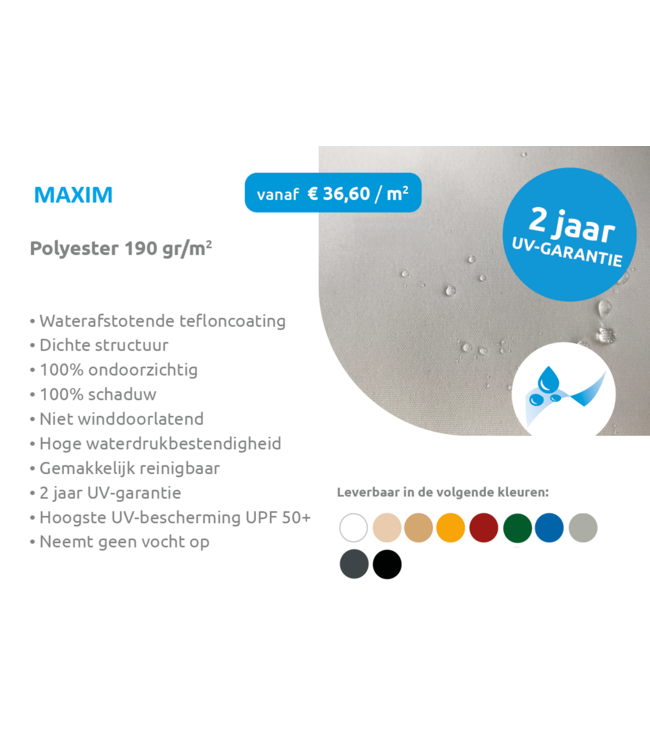 Doeksample maatwerk MAXIM waterdicht