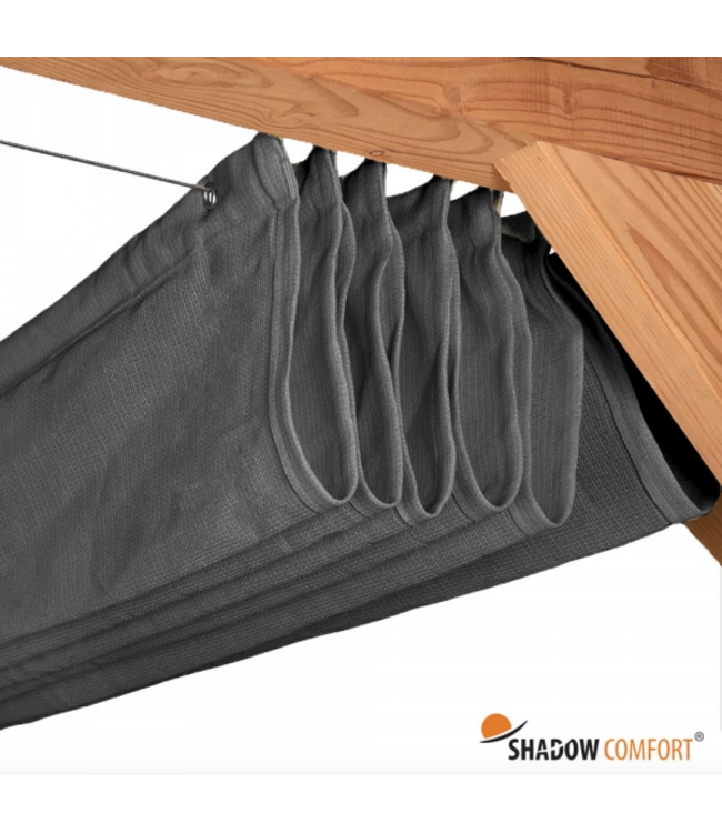 Douglas pergola 324x424cm met harmonicadoek waterdoorlatend  290x400cm