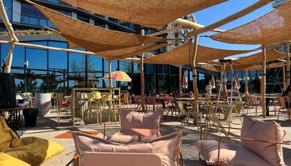  Terras van Dunes Almere pronkt als eerste met kokos schaduwdoeken van ZONZ