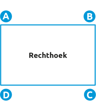 Maatwerk Maatwerk schaduwdoek waterdicht MAXIM rechte zijden rechthoek