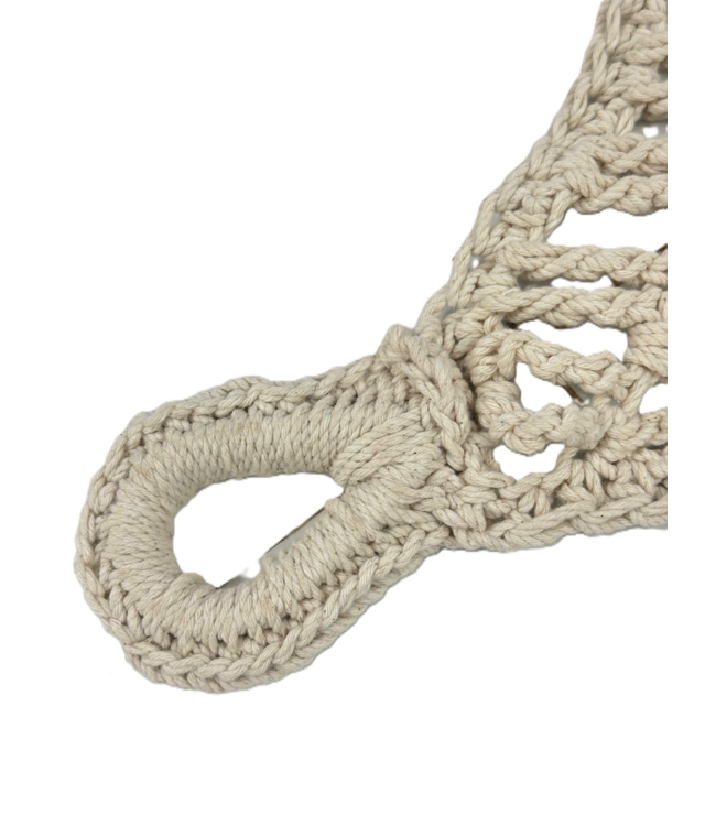 Macramé schaduwdoek rechthoek voor schaduw, sfeer en decoratie