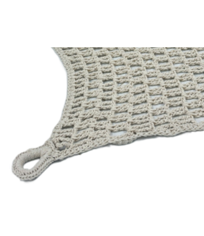 Macramé schaduwdoek rechthoek voor schaduw, sfeer en decoratie