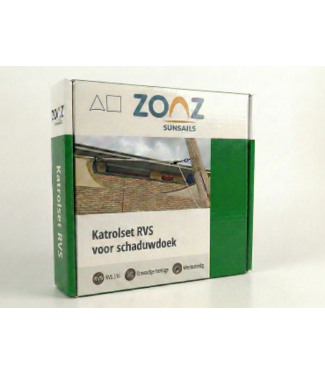 Bevestigingsmateriaal rvs voor schaduwdoek, katrolset