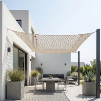 Macramé schaduwdoeken