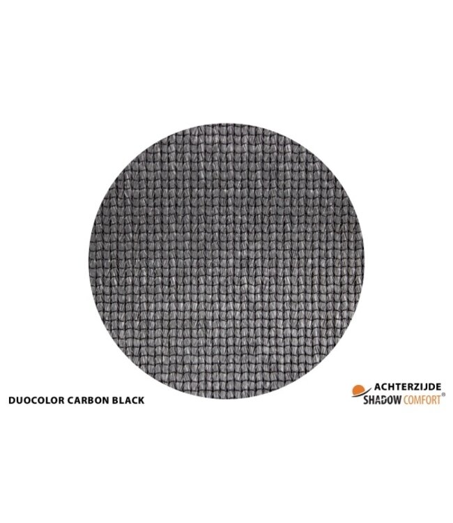 Windoek zwart op de rol 300gr/m2 Unique Duocolor carbon black