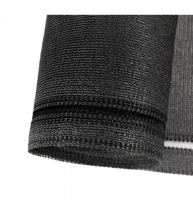 Windoek zwart op de rol 300gr/m2 Unique Duocolor carbon black