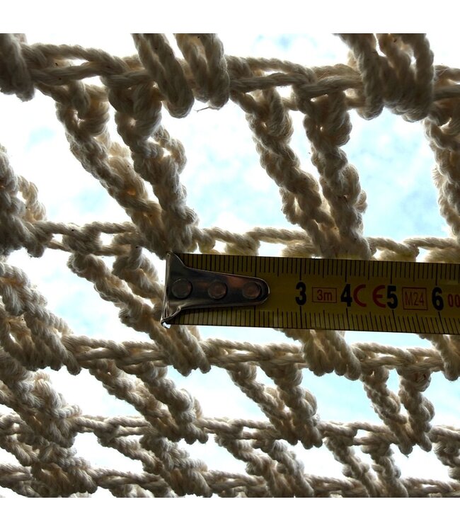 Macramé schaduwdoek driehoek voor schaduw, sfeer en decoratie 3x3x3m