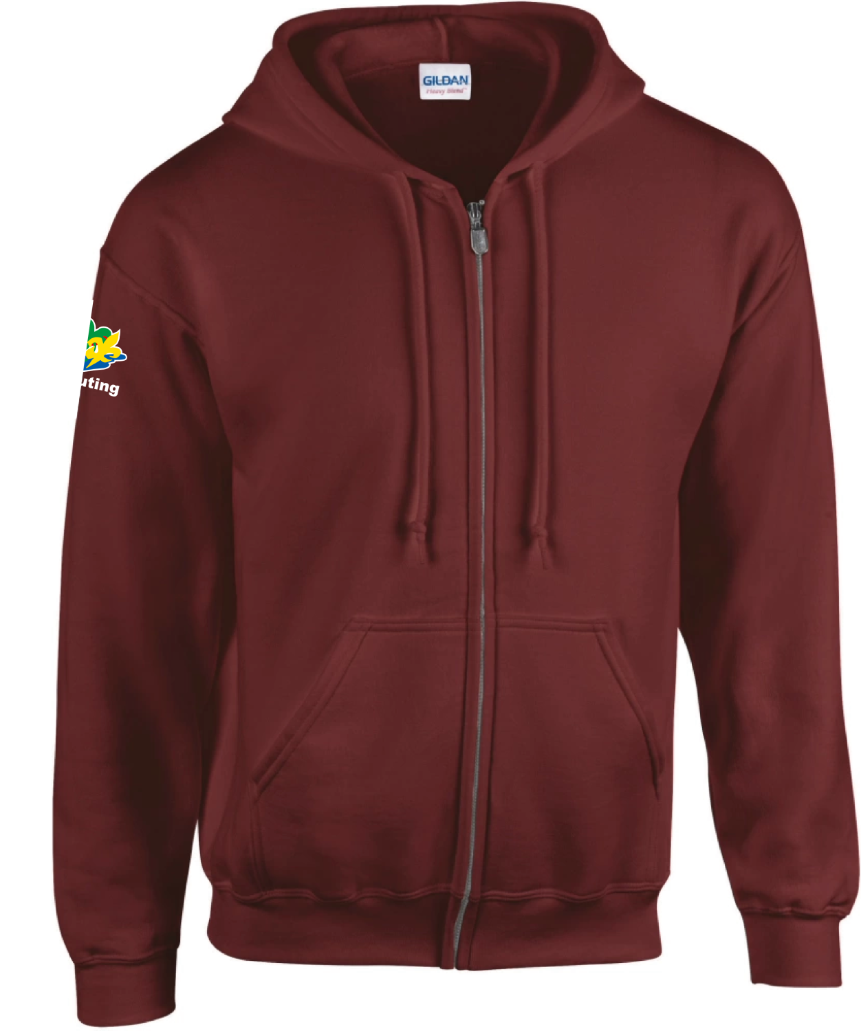 Scoutfit Hooded zip sweater - Unisex - Maroon