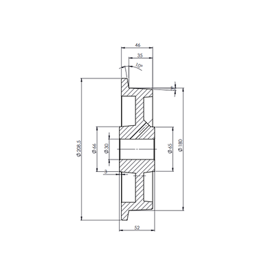 Grauguss Spurkranzrolle 180 mm - 1200 kg