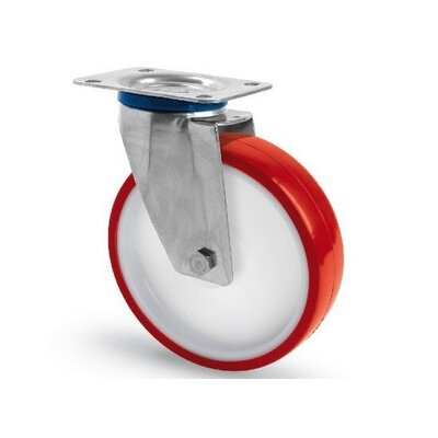 Edelstahl Lenkrolle 160 mm - Rollenlager - 350 kg