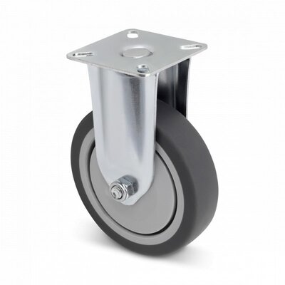 Apparate-Bockrolle 100 mm - Gleitlager - Platte - 80 kg
