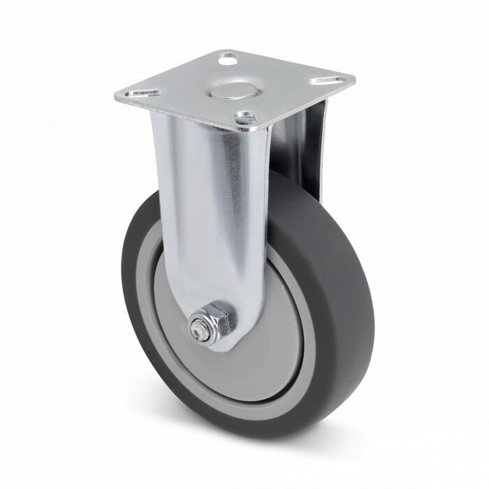 Apparate-Bockrolle 100 mm - Gleitlager - Platte - 80 kg