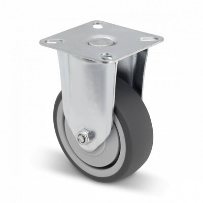 Apparate-Bockrolle 75 mm - Gleitlager - Platte - 60 kg