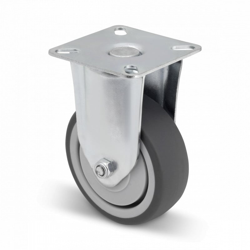 Apparate-Bockrolle 75 mm - Gleitlager - Platte - 60 kg