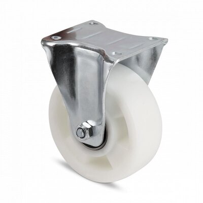 Polyamid-Schwerlast-Bockrolle 100 mm - Kugellager - 300 kg