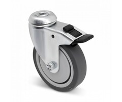 TPR-Gummi Lenkrollen mit Bremse 100 mm - 80 kg