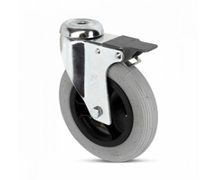 Luftbereifung Lenkrolle mit Bremse 150 mm Rillenprofil 4PR - 50 kg