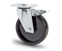 Hitzebeständige Lenkrollen mit Bremse 125 mm - 170 kg