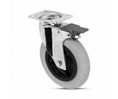 Luftbereifung Lenkrolle mit Bremse 150 mm Rillenprofil 4PR - 50 kg