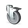 Lenkrollen mit Bremse aus Edelstahl 125 mm - Gummi - 100 kg
