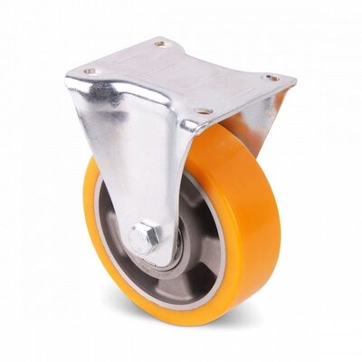 PU Bockrolle 100 mm - Kugellager - 300 kg