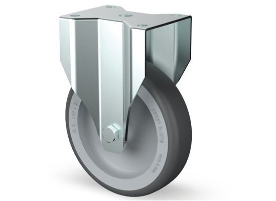 Derby Ruote Bockrolle aus Edelstahl 60 mm - Gummi - 40 kg