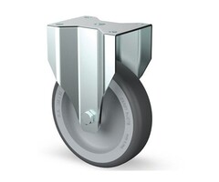 Derby Ruote Bockrolle aus Edelstahl 80 mm Gummi - 60 kg