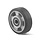 Gummirad 125 mm - Kugellagerbohrung 20 mm - 300 kg