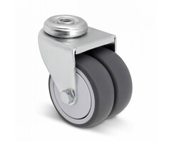 Doppelte Lenkrolle 75 mm - 100 kg