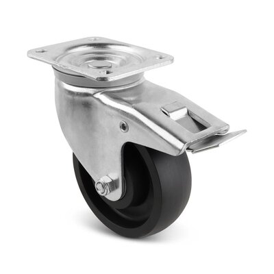 Schwerlast Lenkrollen aus Nylon mit Bremse 250 mm - 1200 kg