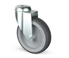 Derby Ruote Edelstahl Lenkrollen 80 mm Gummi - 50 kg