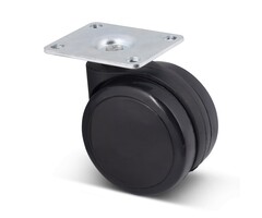 Schwarze Möbelrolle 75 mm - 75 kg