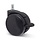 Schwarze Möbelrolle mit Bremse 75 mm - M10 - 75 kg