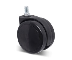 Schwarze Möbelrolle 75 mm - M10 - 75 kg