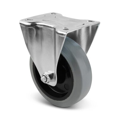 Elastische Gummi-Bockrolle 100 mm - Rollenlager - 160 kg