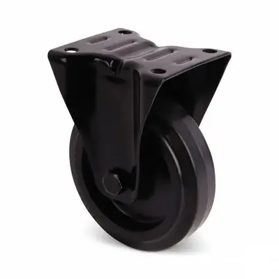 Schwarze Bockrolle 80 mm - Rollenlager - 100 kg