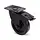Schwarze Lenkrolle mit Bremse 80 mm - Rollenlager - 100 kg