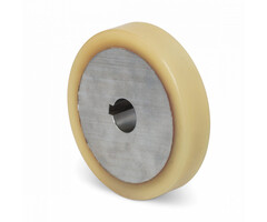 Polyurethan Antriebsrad 100x20 mm - Bohrung 20 mm H7 Nut - 200 kg