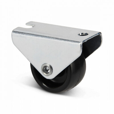Bockrolle aus Kunststoff 30 mm - Schubladenrad - 45 kg