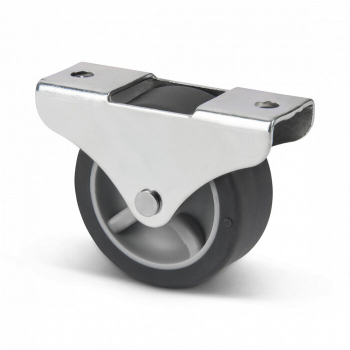 Bockrolle aus Gummi 50 mm - Schubladenrad - 50 kg