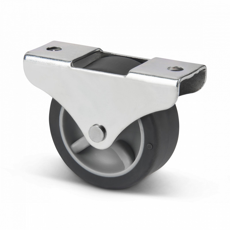 Bockrolle aus Gummi 50 mm - Schubladenrad - 50 kg