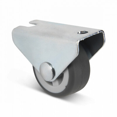 Bockrolle aus Gummi 30 mm - Schubladenrad - 45 kg