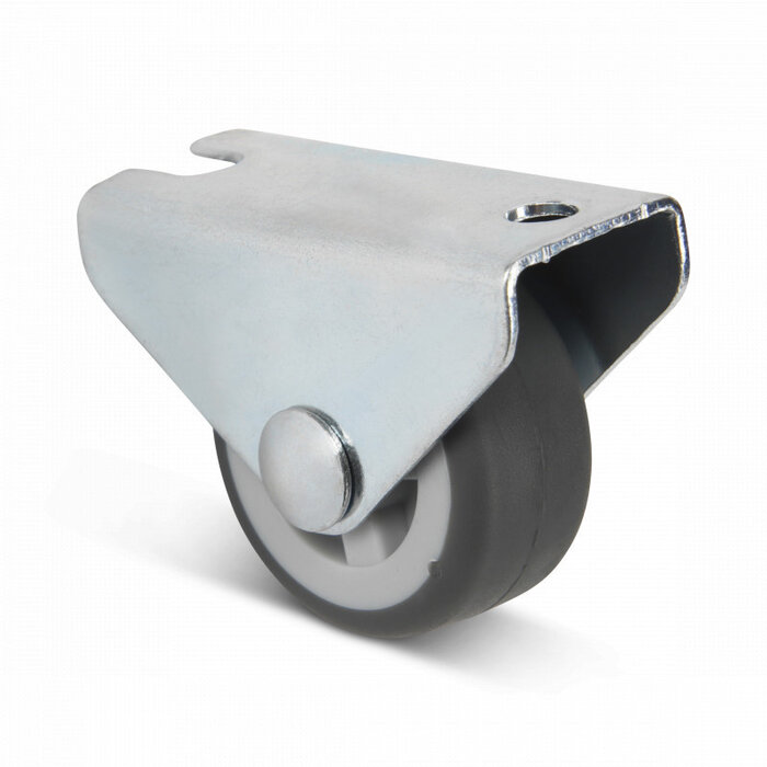 Bockrolle aus Gummi 30 mm - Schubladenrad - 45 kg