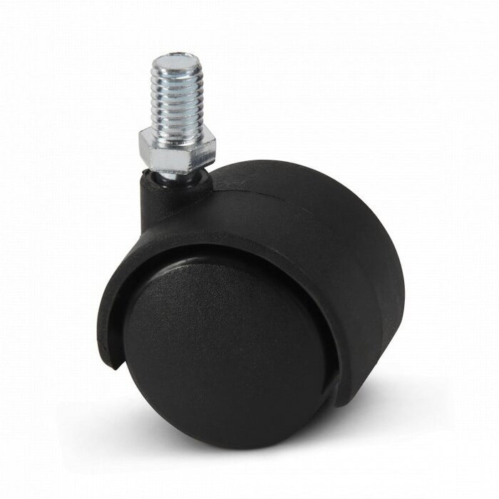 Schwarze Möbelrolle 40 mm - M10 - 25 kg